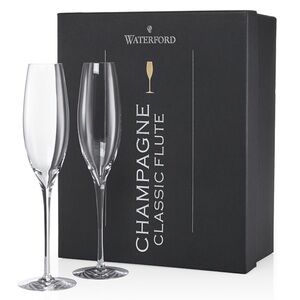 LIKE NEW in box Waterford Crystal Elegance Champagne Classic Flute, pair